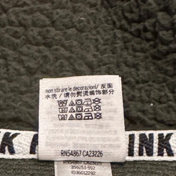 PINK Victoria's Secret Forest Green Sherpa Quarter Zip M - Picture 5 of 7